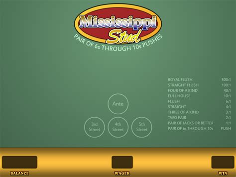 wizard of odds mississippi stud for free.